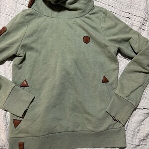 Naketano Brave New World Women's Hoodie Cowl Neck Pullover Size large